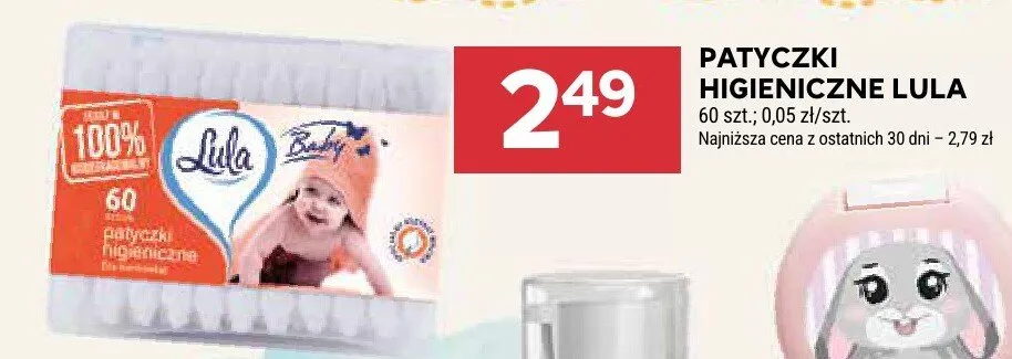 Patyczki higieniczne Lula Baby promocja w Stokrotka