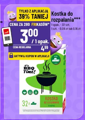 Kostka do rozpalania BBQ Time promocja w POLOmarket
