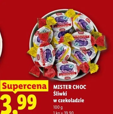 Śliwki w czekoladzie Mister Choc promocja w Lidl