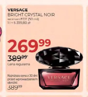 Woda toaletowa damska Versace Bright Crystal Noir promocja w Drogerie Jawa