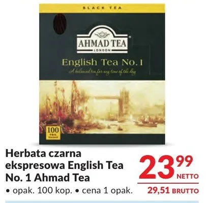 Herbata czarna ekspresowa English Tea No. 1 Ahmad Tea promocja w Makro