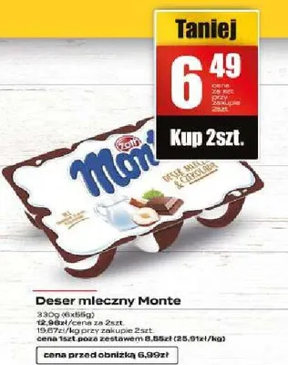 Deser mleczny monte promocja w Supeco