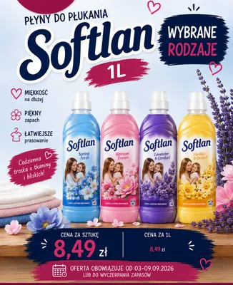 Płyn do płukania Softlan Blossom Dream promocja w emma MARKET
