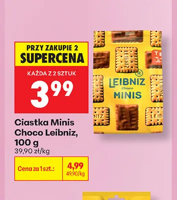 Ciastka Minis Choco Leibniz promocja w Biedronka
