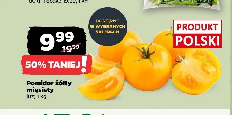 Pomidor żółty mięsisty polski promocja w Netto