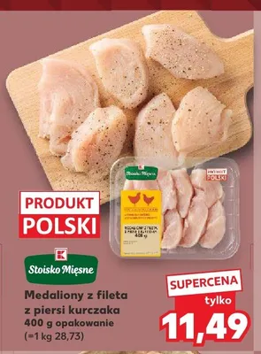 Medaliony z fileta z piersi kurczaka Stoisko Mięsne promocja w Kaufland