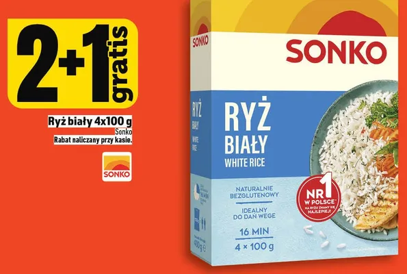 Ryż biały Sonko 4-pak 100g promocja w TOPAZ