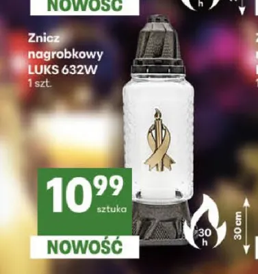 Znicz nagrobkowy Luks 632W promocja w Delikatesy Centrum