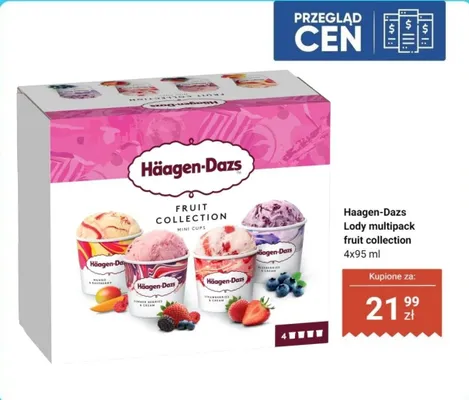 Lody multipack fruit collection 4 szt. promocja w Dino
