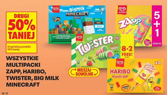 Lody Algida Zapp 6-pak promocja w Biedronka