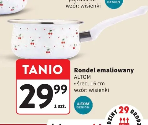 Rondel emaliowany 16 cm Altom promocja w Intermarche
