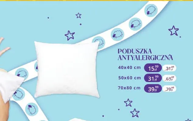 Poduszka antyalergiczna 50x60 cm Pen Pol promocja w Arhelan