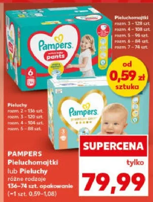 Pieluchomajtki lub pieluchy różne rodzaje promocja w Kaufland