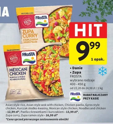 Danie mrożone Kurczak słodko-kwaśny Frosta promocja w Intermarche