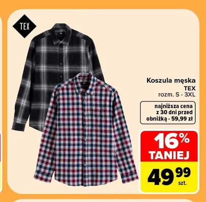 Koszula męska TEX promocja w Carrefour