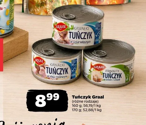 Tuńczyk jednolity w oliwie z oliwek Graal promocja w Netto
