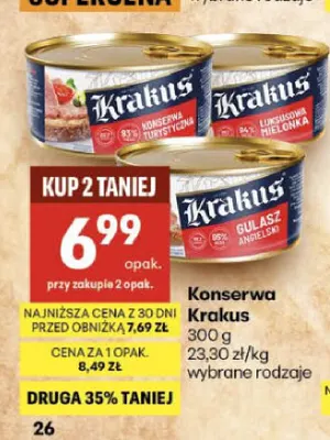 Konserwa Krakus promocja w Delikatesy Centrum