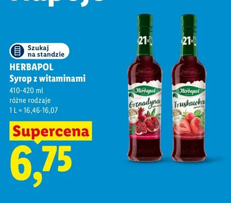 Syrop z witaminami grenadyna Herbapol promocja w Lidl