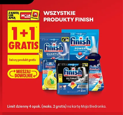 Kapsułki do zmywarki Finish Quantum promocja w Biedronka