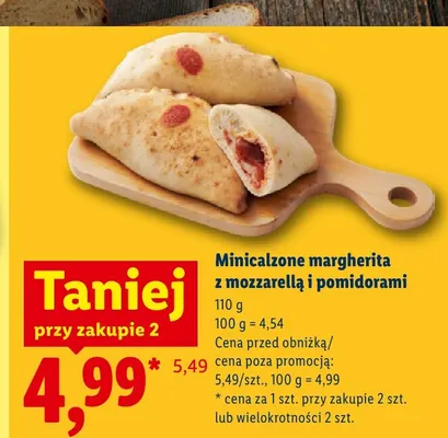 Minicalzone margherita z mozzarellą i pomidorami promocja w Lidl