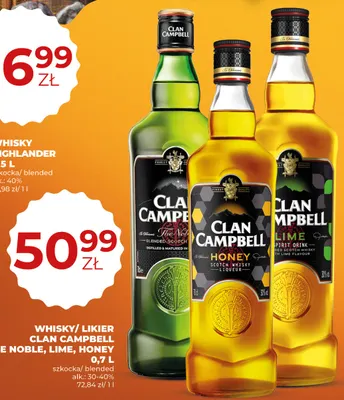Likier Clan Campbell Honey promocja w Duży Ben