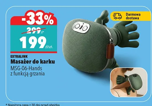 Masażer do karku MSG-06-Hands z funkcją grzania promocja w Biedronka