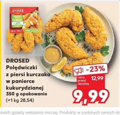 Polędwiczki z piersi kurczaka w panierce kukurydzianej Drosed promocja w Kaufland