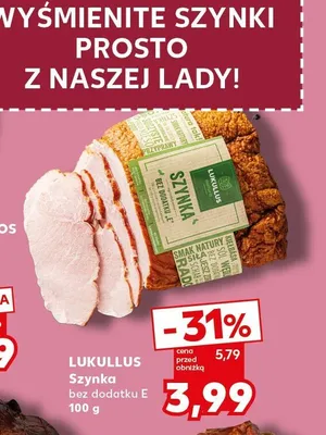 Szynka bez dodatku E Lukullus promocja w Kaufland