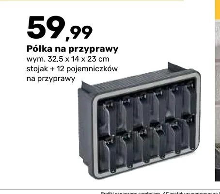 Półka na przyprawy ze stojakiem i 12 pojemniczkami promocja w Bricomarche
