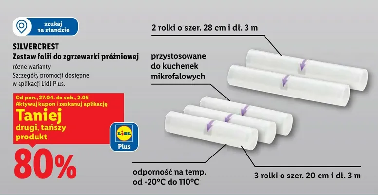 Zestaw folii do zgrzewarki próżniowej różne warianty promocja w Lidl