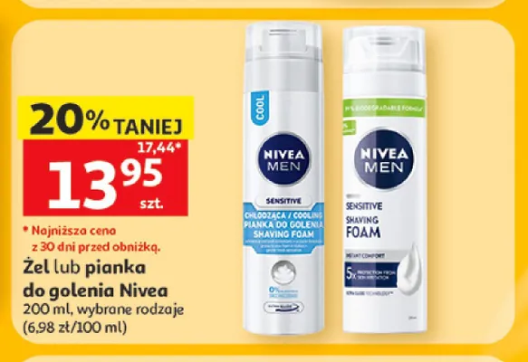 Pianka do golenia Nivea Men Chłodząca promocja w Auchan