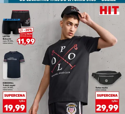 T-shirt męski rozm. M-XXL, różne kolory promocja w Kaufland