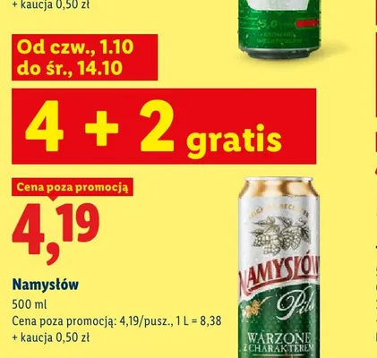 Piwo Namysłów promocja w Lidl