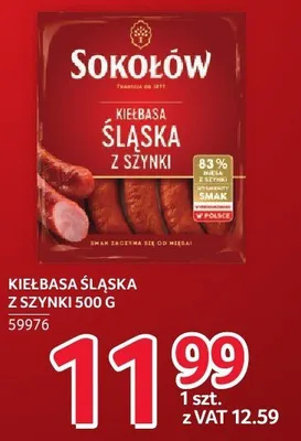 Kiełbasa śląska Sokołów z szynki 500 g promocja w Selgros