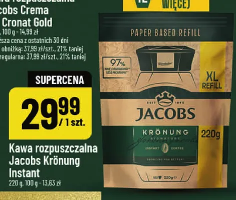 Kawa rozpuszczalna Jacobs Krönung Instant promocja w POLOmarket