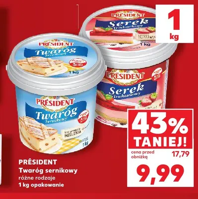 Twaróg sernikowy Président promocja w Kaufland