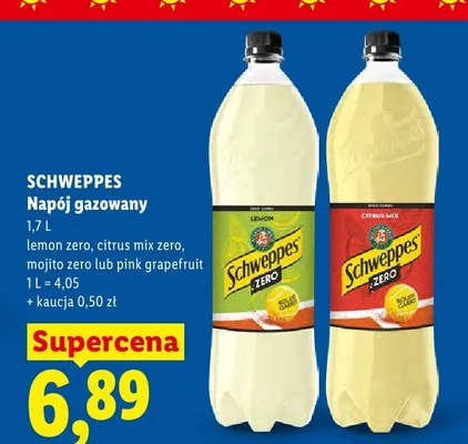 Napój gazowany Schweppes mojito zero promocja w Lidl