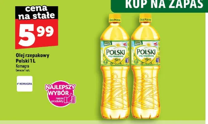 Olej rzepakowy Polski Komagra promocja w TOPAZ