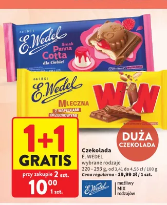 Czekolada o smaku Panna Cotta E.Wedel promocja w Intermarche
