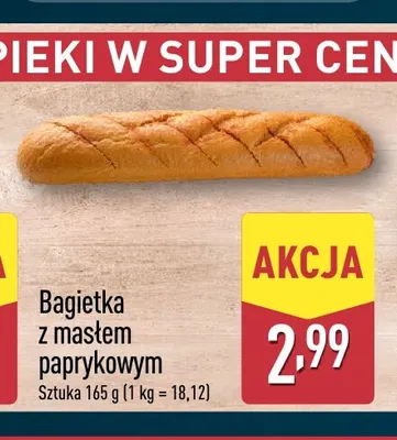 Bagietka z masłem paprykowym promocja w Aldi