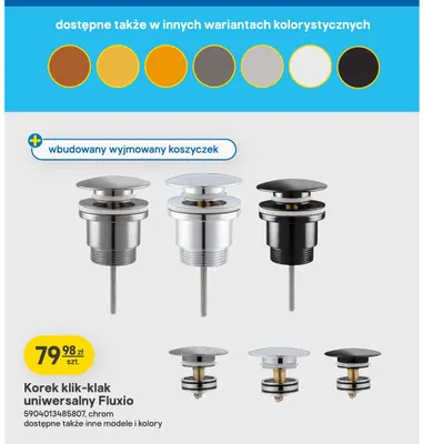 Korek klik-klak uniwersalny Fluxio promocja w Castorama