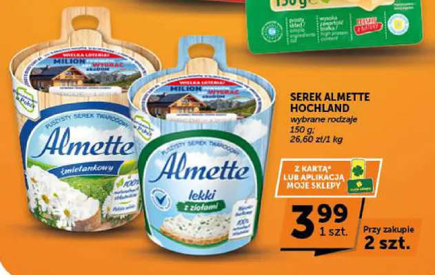 Serek Almette lekki z ziołami Hochland promocja w Groszek