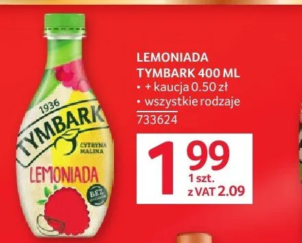 Lemoniada Tymbark Cytryna Malina promocja w Selgros