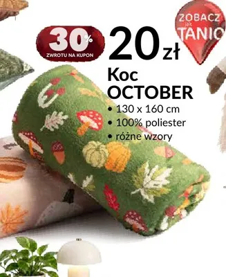 Koc October 130x160 cm promocja w Salony Agata