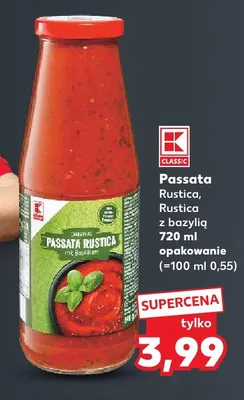Passata Rustica z bazylią K-Classic promocja w Kaufland