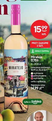 Wino Miratejo wytrawne promocja w Żabka
