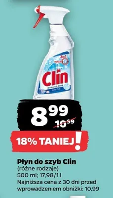 Płyn do szyb Clin promocja w Netto