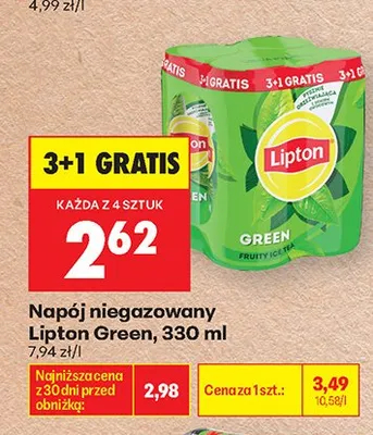 Napój niegazowany Lipton Green 4-pak 330ml promocja w Biedronka