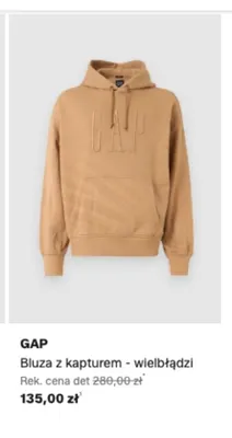 Bluza z kapturem GAP wielbłądzia promocja w Lounge by Zalando