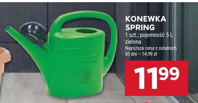 Konewka spring zielona promocja w Stokrotka